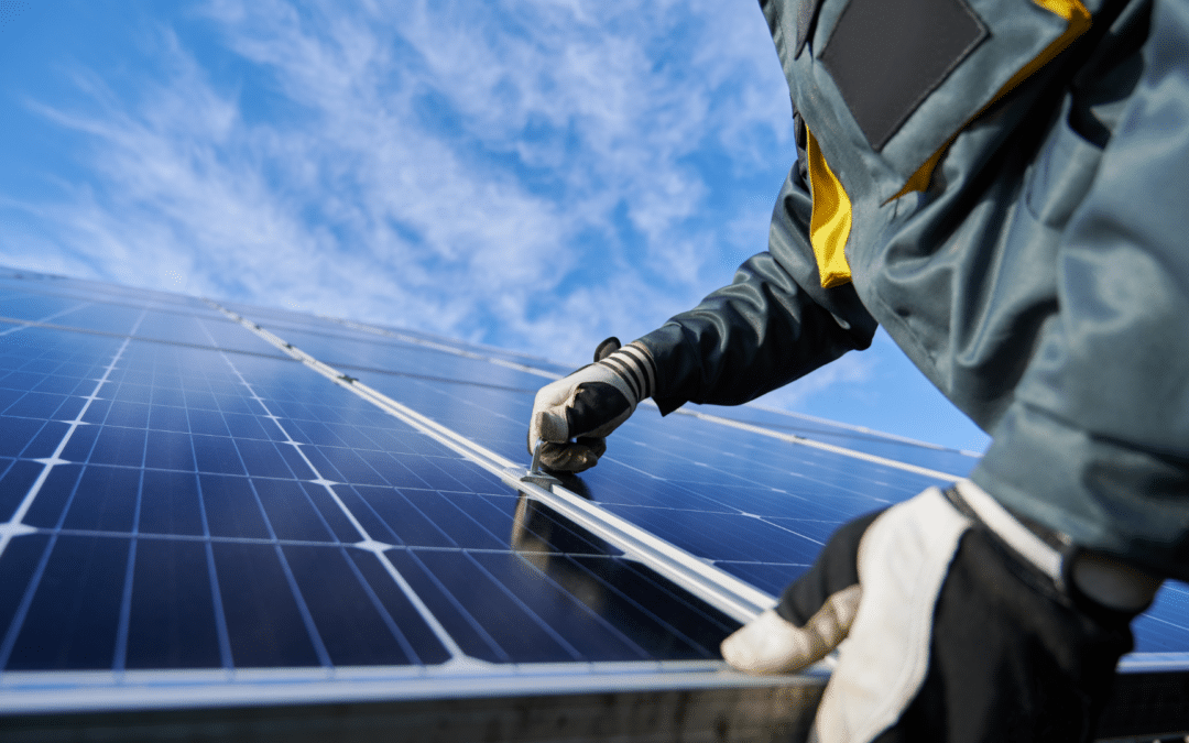 Industrial photovoltaic installation project to reduce energy costs with solid planning